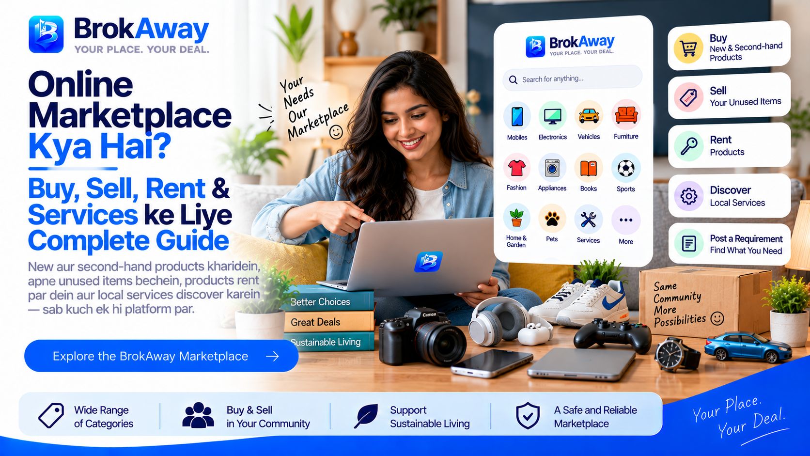 Online Marketplace Kya Hai? Buy, Sell, Rent & Services ke Liye Complete Guide